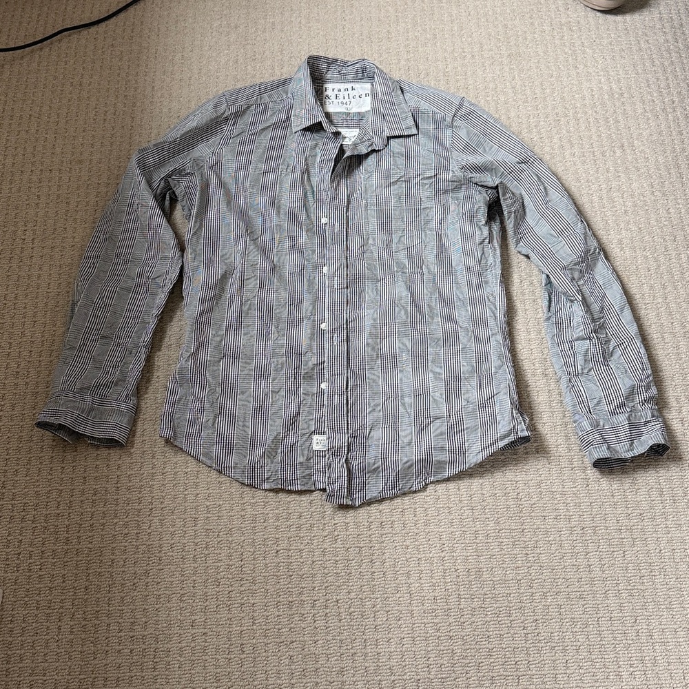 Frank & Eileen Black and White Striped Blouse